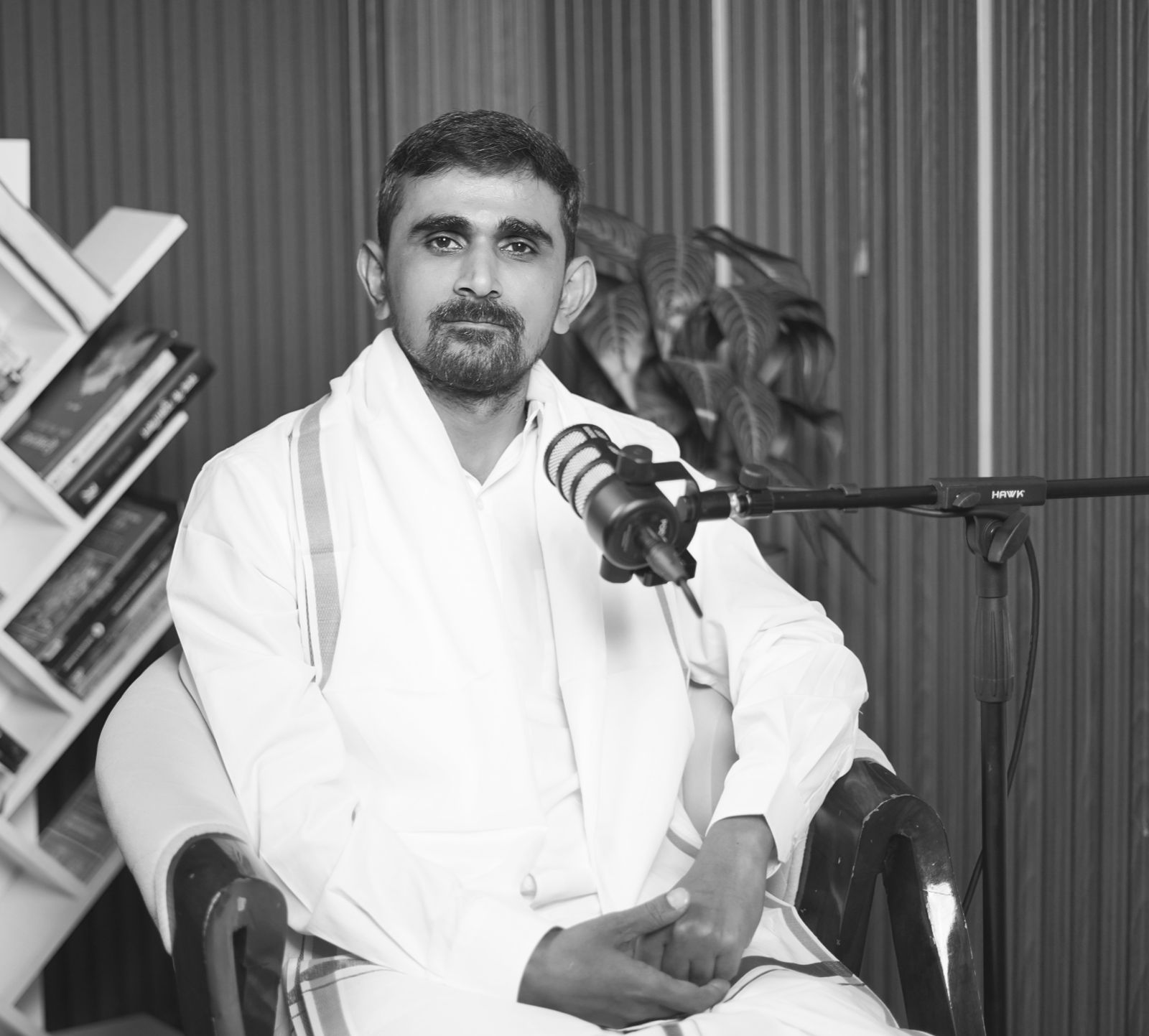 Portrait of Shri Pratik Ji, guide on the Shri Vidya path.